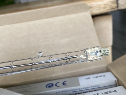 GE Q500T3/CL 500 Watt 120 Volt Quartzline Bulbs 23731 Box of 12 - Picture 7 of 9