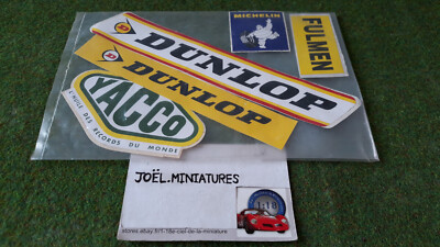 POUCH OF 5 DUNLOP YACCO FULMEN MICHELIN STICKERS Plastic Adhesives
