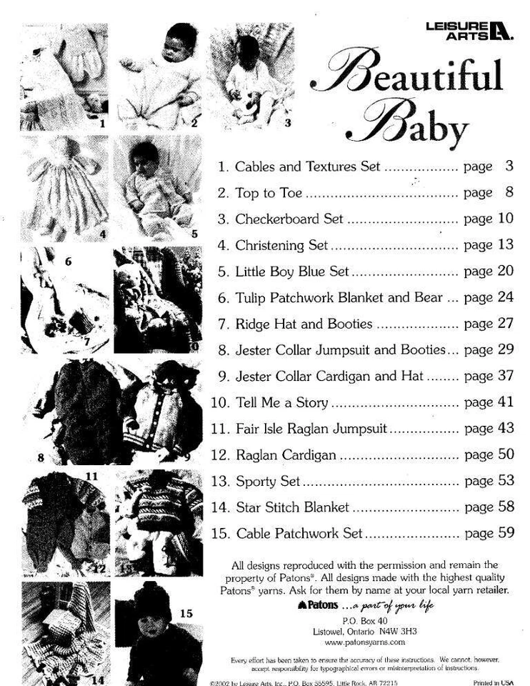 BEAUTIFUL BABY DESIGNS TO KNIT 15 PROJECTS - Image 2 of 3