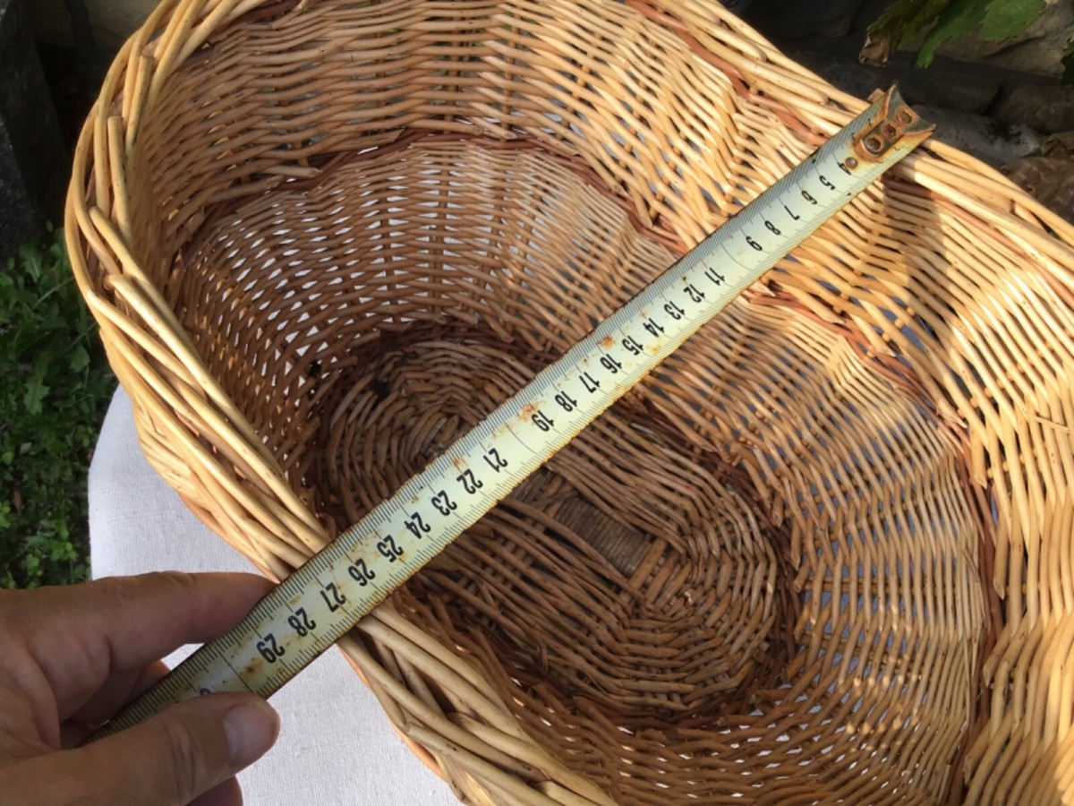 Panier ovale osier ajouré avec doublure jute - Déco et rangement naturel