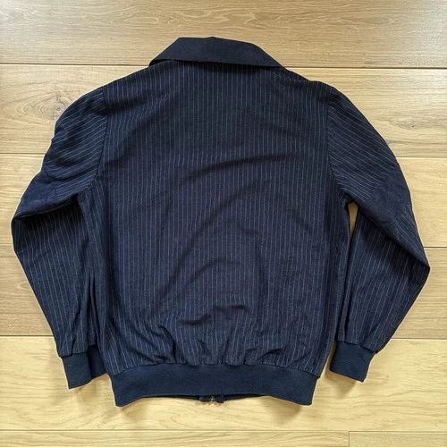 Vintage Fred Perry Track Jacket Full Zip Men’s Medium Navy Blue Pinstripe USA image 2