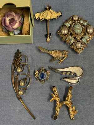 Vintage Lot Sarah Ciner Sterling GF Coro BSK English China MY FAIR LADY Letter H