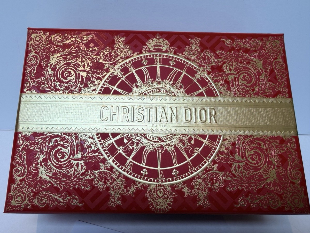 Dior Red & Gold Festive Gift Box ~ Tissue + Logo Crinkle Filler +