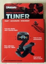 D'Addario PW-CT-13 Micro Universal Tuner - guitar bass ukulele cello NEW IN BOX