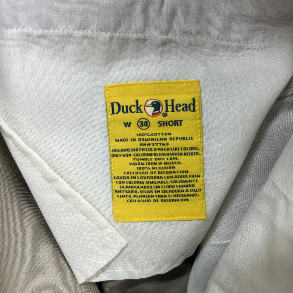 Pantalones Cortos Duck Head Para Hombre 34 Beige Clásicos Plisados Resistentes a Arrugas Preppy Golf NUEVO Foto 4 de 4