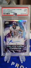 Topps 2024 Cosmic Chrome Milky Way Marks Auto RC Malik Nabers PSA 9 /75