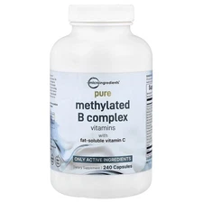 2 X Micro Ingredients, Pure Methylated B Complex Vitamins, 240 Capsules