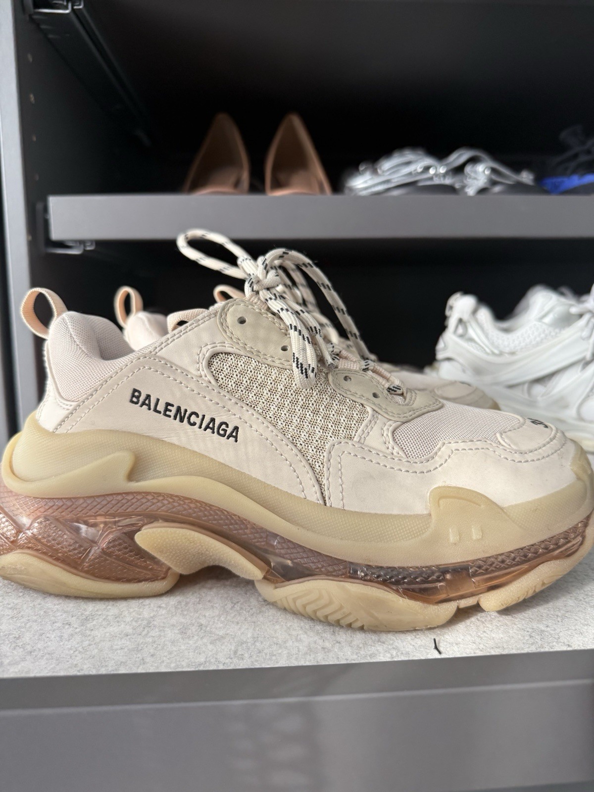 SAOLA Balenciaga Triple S suola trasparente allenatore nudo