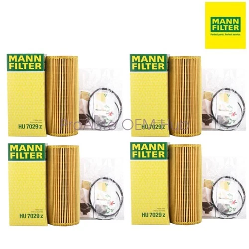 4 x 06E115466 OEM MANN Germany Oil Filter For AUDI A4 A5 A6 A7 Q5 Q7 A8 S4 3.0L