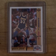 Upper Deck 1991-92 Magic Johnson Michael Jordan #34 Classic Confrontation Laker…