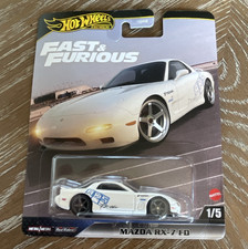 Hot Wheels Fast & Furious Mazda RX-7 FD 1:64 Diecast Car White Unopened