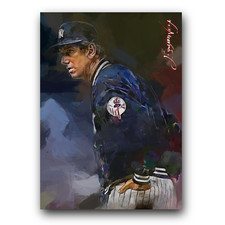 Billy Martin #78 Art Card Limited 41/50 Edward Vela Signed (New York Yankees)