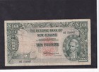 New Zealand 10 Ten Pounds - Flemming 1960-1967 P161d aF tear Banknote