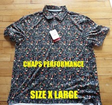 Chaps Mens Perfomance Polo Jet Black