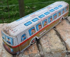 Giocattolo Kyoei latta attrito anni 60 sentieri continentali giapponesi autobus aquila argento