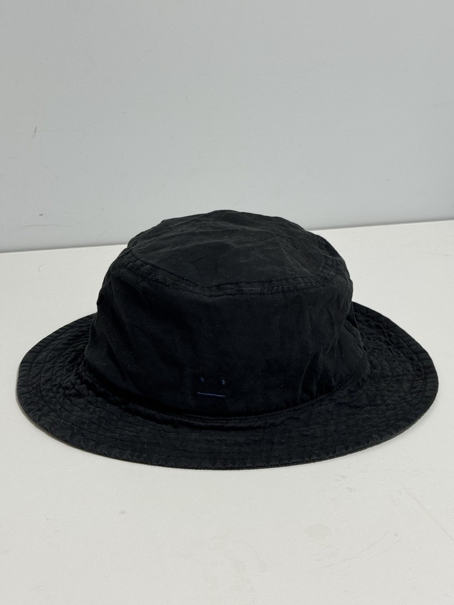 Acne Studios Black Bucket Hat Smal Cotton Streetwear Unisex | eBay