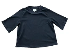Tuckernuck Black Boxy SS Top Womens XS Timeless Classic Oversized Casual Basic