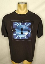 VTG 90s The X Files Stanley Desantis sci-fi TV show black t-shirt XL