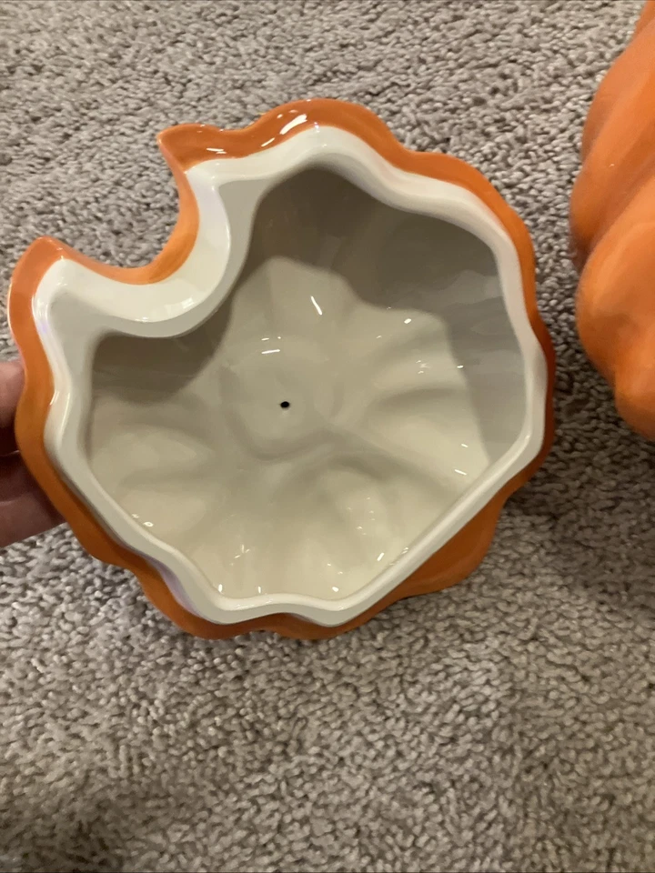 Sopa de puré de calabaza con cucharón y tapa Foto 4 de 4