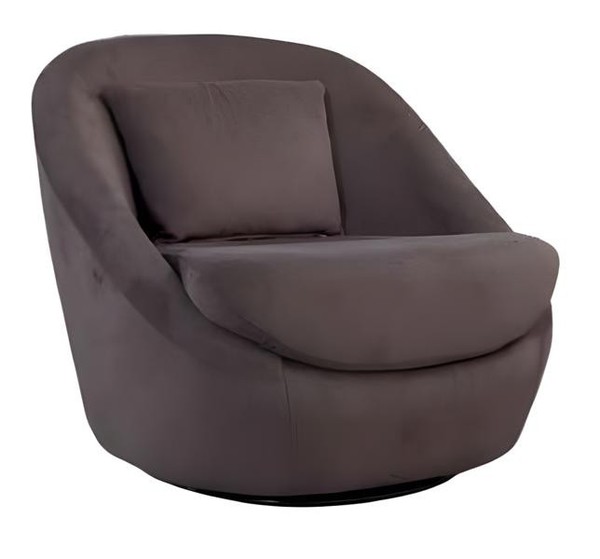Modern Lounge Sessel Drehbar Polster Design Braun Relaxsessel Wohnzimmer Komfort-image