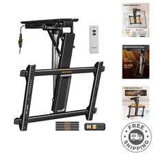 Motorized Ceiling TV Mount for 32-70 Inch TVs - Remote Control & Smooth Lift