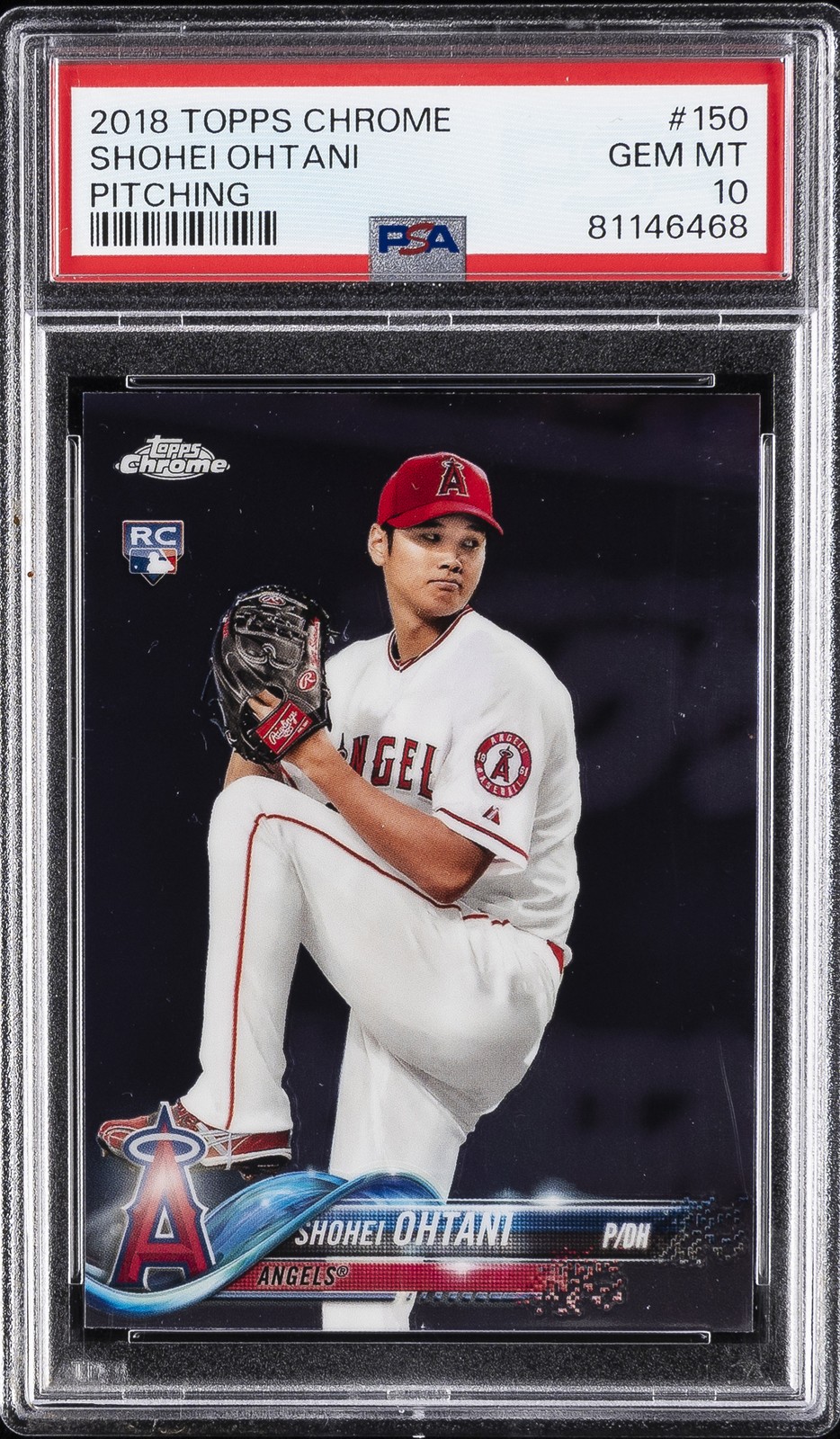 2018 TOPPS CHROME #150 SHOHEI OHTANI ROOKIE RC PSA 10