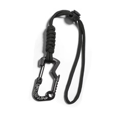 Multifunctional Tactical Hook Carabiner with Paracord Keychain Anti-Loss Rope fo