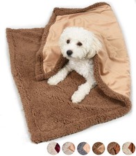 Puppy Blanket, Super Soft Sherpa Dog Blankets and Throws Small, Latte brown