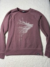 North Face Woman s Size S Crew Neck Long Sleeve Purple Used Great Condition -329