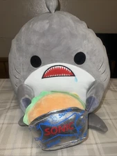 Zuru Snackles Series 2 William Shark and Sonic Burger 14 inch 14” Plush