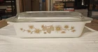 Vintage Pyrex Golden Pine Cone Space Saver 2 Qt Casserole Dish 575 W Lid