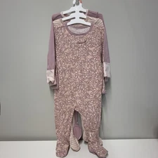 Baby Girls 3 Pack Zip-Up Sleep N Play For 6-9 Months - Cloud Island Pink Sleeper