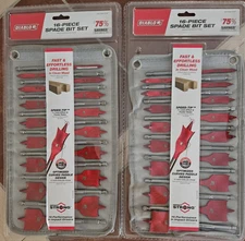 Diablo (2 Sets) Spade Bit 16 Piece Sets, DSP2980-S16P, New Factory Sealed