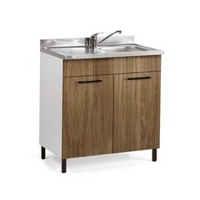 KIT CUCINA BASE 2 ANTE 80X50XH85 CM S/LAVELLO NOCE