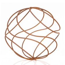 Small Metal Rustic Sphere Spiral Garden Ball Ornament Steel Sculpture