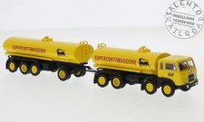 BREKINA 58452 camion Fiat 690 Millepiedi cisterna con rimorchio AGIP Supercortem