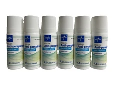 6 Medline Roll On Anti-Perspirant Fresh Scent Alcohol Free 1.5 FL OZ EXP 04/27