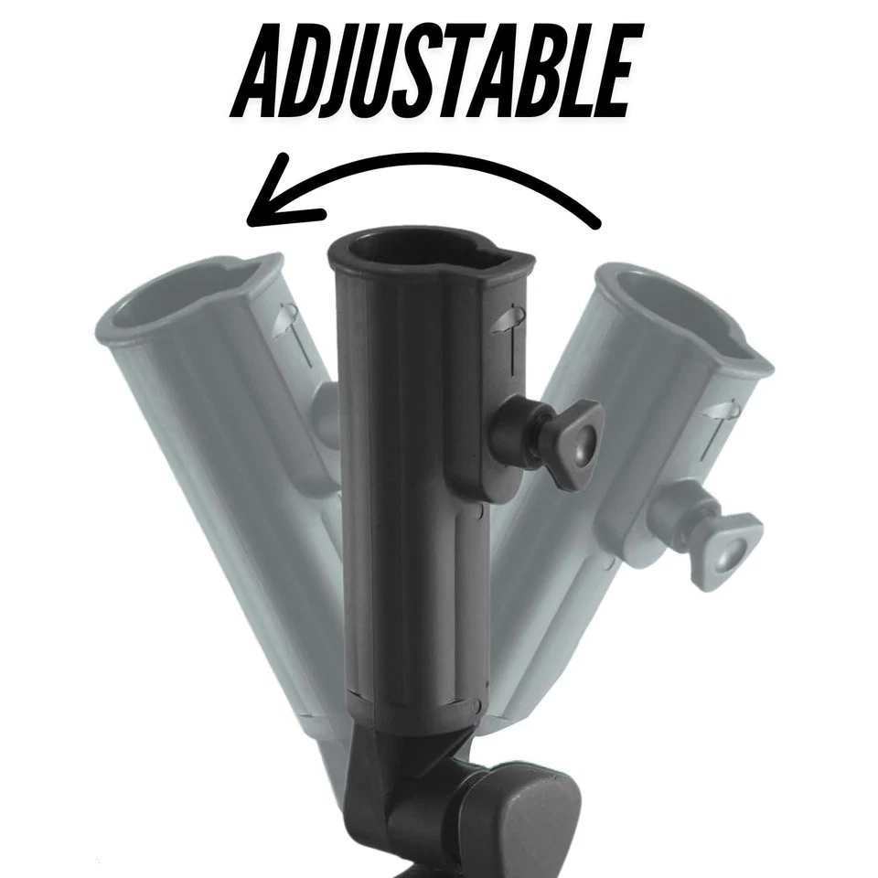 Soporte paraguas para carro de golf Bag Boy se adapta a tubo redondo ovalado abrazadera ajustable Foto 2 de 4