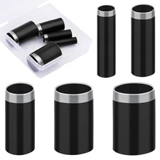 5 Sizes Round Hole Punch, Hollow Punch Cutter Tool Set with 5 pcs, Black