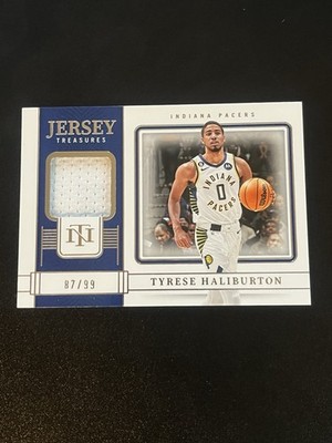 2022-23 Tyrese Haliburton - National Treasures Game Used Jersey /99 Pacers 🔥