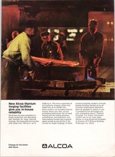 ALCOA Vintage Titanium Forging Industrial Magazine Print Ad 1960s