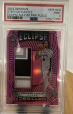 2024-25 Panini Obsidian - Eclipse Materials Stephon Castle - Pink Flood /49 PSA