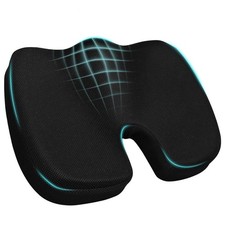 Rongyman Ergonomic Seat Cushion with Memory Foam for Office Large, Black