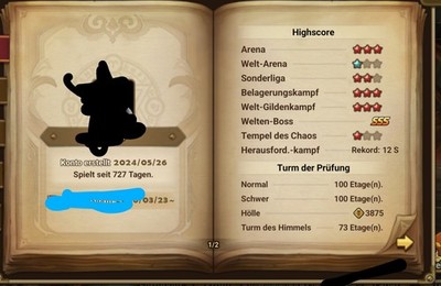 Summoners War Sky Arena Account EU, Endgame, 10 ld5,G3 