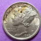 1940 S Mercury 90% Silver Dime in From San Francisco Mint Look At Those Bands