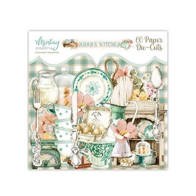 NANA's KITCHEN 60pc Paper Die Cuts Ephemera Mintay Papers Scrapbook Home Cook