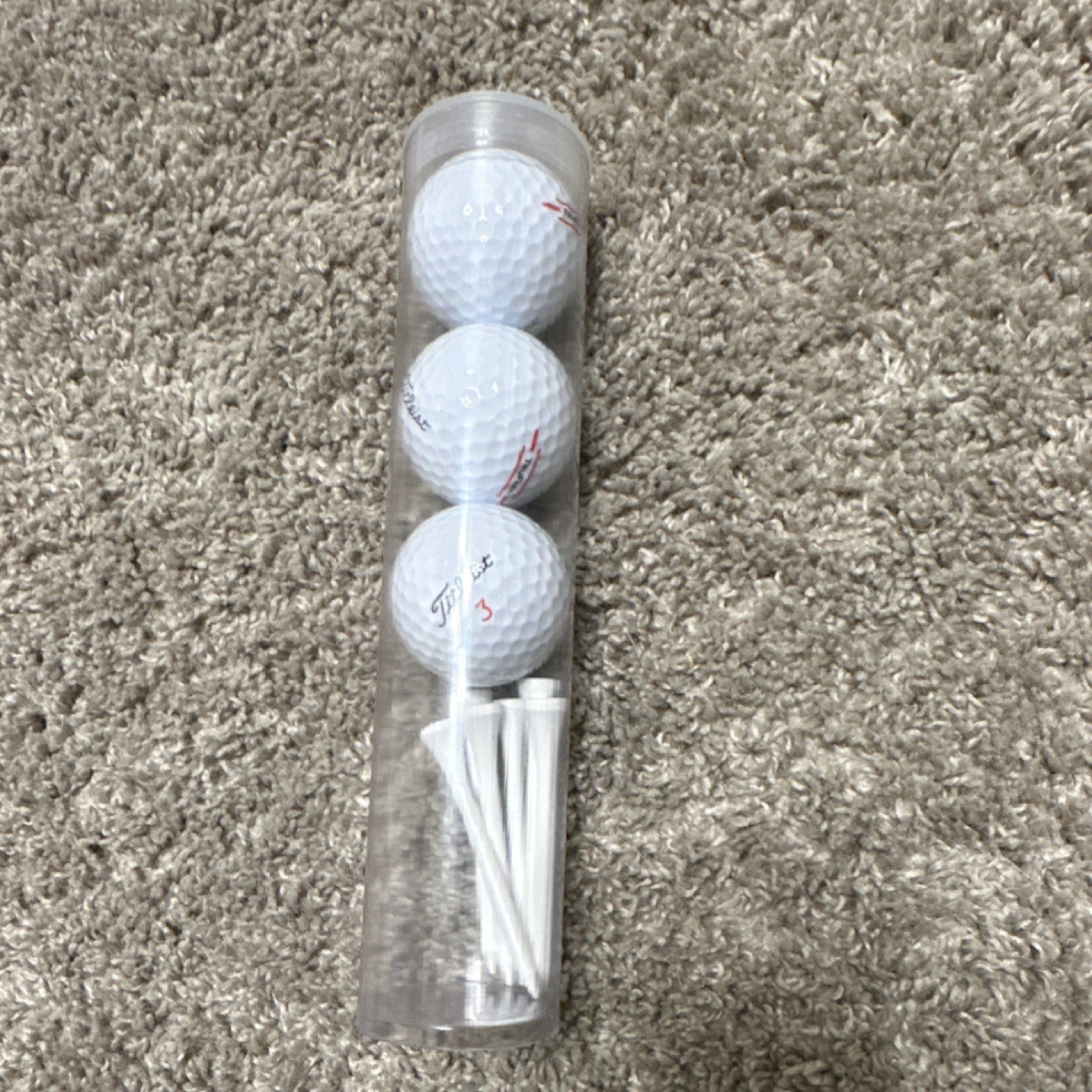 S With Tees In Clear Plastic Tube Set