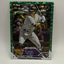 2023 Topps Series 2 - Michael Toglia RC 616 Green Foil /499 - Rockies - Error