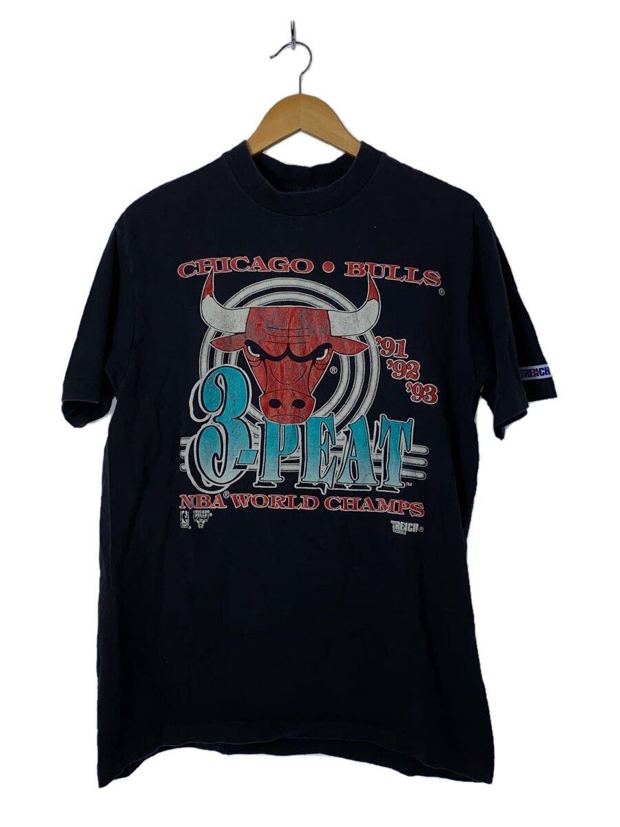 ALTRA T shirt altre marche TRENCH L cotone nero tinta unita Chicago Bulls anni 90 usata