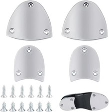 1 Pair Metal Heel Plates, Sole Heel Guard Repair Pads, Heel Plates with Screw...